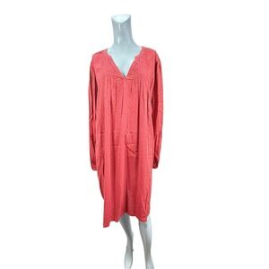 Women's Old Navy XL dusky pink Long Sleeve Dress Boho Preowned‎